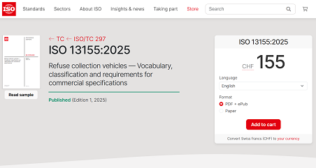 历史性突破 | Ebpay环境主导！首个由中国企业牵头编制的环卫装备ISO国际标准正式发布！